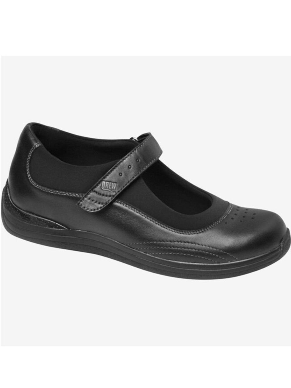 Drew Rose Mary Jane Flat Women’s Black Walking Therapeutic Shoes Size 8.5